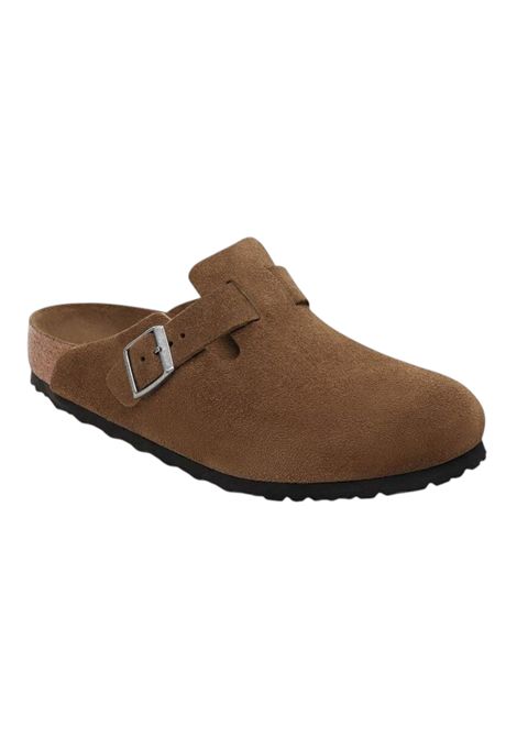 Boston soft footbedSuede leather - Dark Tea Tonal BIRKENSTOCK | shoes | 1030861DARK TEA